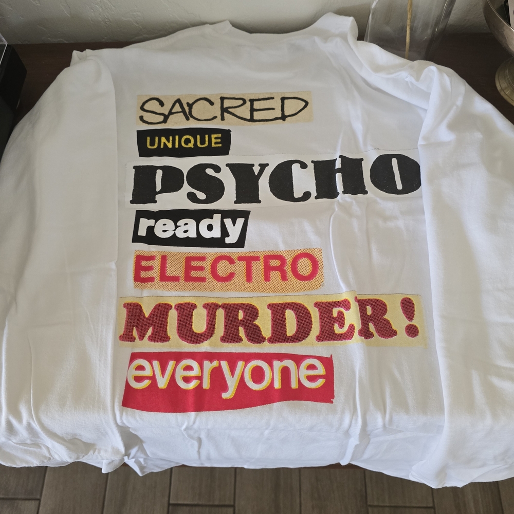 2020 SUPREME Sacred Unique Long Sleeve White T-shirt - Picture 5 of 5